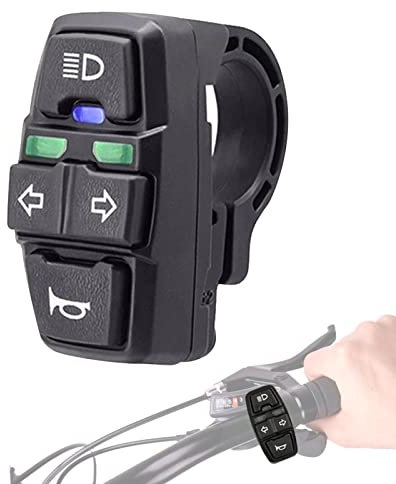 GIMOCOOL Interrupteur de Phare de Moto | Boutons de Commande de klaxon de Clignotant de Phare 3 en 1 - Commutateur de Guidon de Moto pour vélo électrique de Scooter