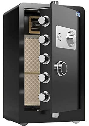 BEZAX Tresor Sicherheitstresor digitaler Schranktresor groß 60 cm feuerfeste Sicherheitsschränke Aufbewahrungsbox (Braun)