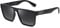 JIM HALO Retro Polarisierte Sonnenbrille Männer Frauen, Flache Top Quadratisch Fahrbrille UV400 Schwarz Grau