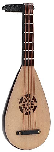 Modèle de Simulation Pipa, Ornements de Modèle de Luth Simulation Pipa Guitare Chinoise Instrument à Cordes Décor Instruments de Musique Miniatures pour Maison de Poupée