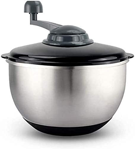 Centrifuga Per Insalata In Acciaio Inox Eccellente Insalata Essiccata In Un Piatto Pronto Da Servire Di Grande Capacità Design Innovativo Con Griglia Dell'acqua Efficiente E Facile Da Asciugare Co