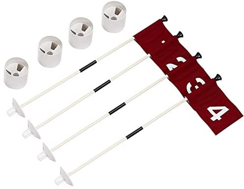 TROONZ Golf Flag Pole | Golf Flag and Cup for Yard | Flags Hole Cup Set, Golf Pole Pin Flagpole, Portable 2-Section Design, Gifts Idea