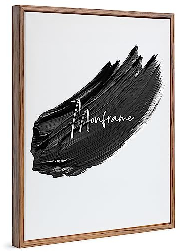 Monframe Schattenfugenrahmen - 80x100 cm - Nussbaum - für Leinwandbilder auf Keilrahmen - Leerrahmen ohne Glas und Rückwand