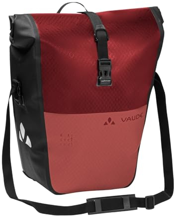VAUDE Fahrradtaschen für Gepäckträger Aqua Back Color (Rec), in rot, 2X Hinterradtasche wasserdicht, Fahrrad Gepäckträgertasche hinten, einfache Befestigung – Made in Germany