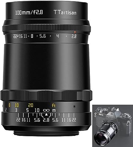 TTArtisan Obiettivo Soap Bubble Bokeh da 100mm F2.8 M42, compatibile con fotocamera M42 Mount e altre fotocamere moderne con adattatore.
