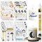 12 PCS Kerzentattoos Kerzen Tattoo Wasserschiebefolie Kerzen Kerzensticker Kerzen Tattoos Kerzen Dekorieren Kerzensprüche (Ramadan A)