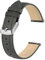 BISONSTRAP Elegante Leder Uhrenarmband, Schnellverschluss, Uhrenarmbänder für Damen und Herren, Kompatibel mit Uhrenanstößen von 16mm, Dunkelgrau (Silberne Schnalle)