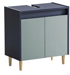 Schildmeyer 157032 Lovis Meuble sous-Vasque - Dimensions : 56,9 x 33 x 60,1 cm - Bleu Nuit/Bleu Pigeon