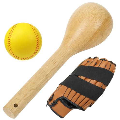 Baseball Glove Burglary Kit, One Piece Building Baseball and Softball Glove Beater, Glove Wrap Band, Bouncy Ball, Baseball Gloves, Shape Hammer for Adults and Teens