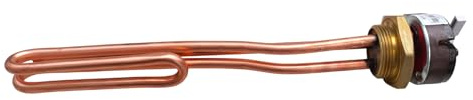 Heizelement mit Thermostat 1 1/4 mit Adapter 1 1/2 6/4 3kW Sicherheitsthermostat SOLAR Warmwasserspeicher 20° - 67C° (1 1/4 Gewinde (d.h. Ohne Adapter)))