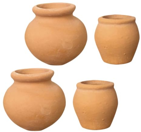 Yardenfun 4stücke Teiliges Mini Terrakotta Pflanzgefäß Thumb Runde Sukkulenten Töpfe in Verschiedenen Langlebige Kleine Blumentöpfe Für Zimmerpflanzen Und Garten Praktische Und Dekorative An