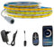 FOLGEMIR 2m COB LED Streifen Warmweiß 3000K, Dimmbar 8mm Strip, Bluetooth APP kontrolliert, selbstklebend, Flexibel Lichtleiste mit 12V Netzteil & RF Fernbedienung
