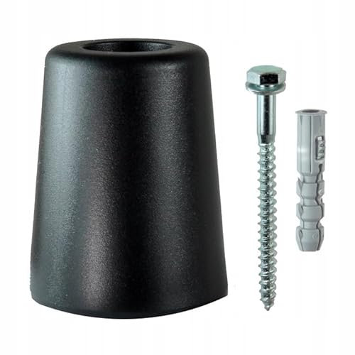 ALSTEN TECH Türstopper 60x47 mm aus Gummi Bodenmontage oder Wandmontage Robuster Gummistopper Wetterfester Boden Stopper Torstopper aus Vollgummi der Schutz Gegen Anschlagende Türen, schwarz