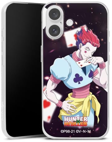 Slim Case extra dünn kompatibel mit Apple iPhone 16 Silikon Handyhülle transparent Hülle Hisoka Morow Hunter x Hunter Anime