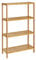 SONGMICS Badezimmerregal, Badregal, Küchenregal, Schuhregal mit 4 Ebenen, Standregal aus Bambus, 26 x 60 x 100 cm, für Bad, Wohnzimmer, Flur, Küche, naturbeige BCB034Y01