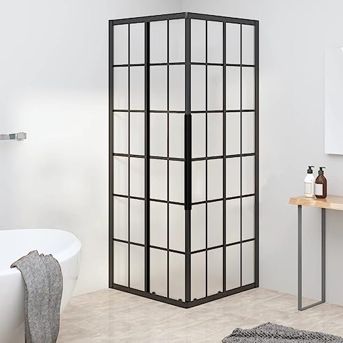 Quincaillerie, cabine de douche ESG givré 70 x 70 x 180 cm, noir