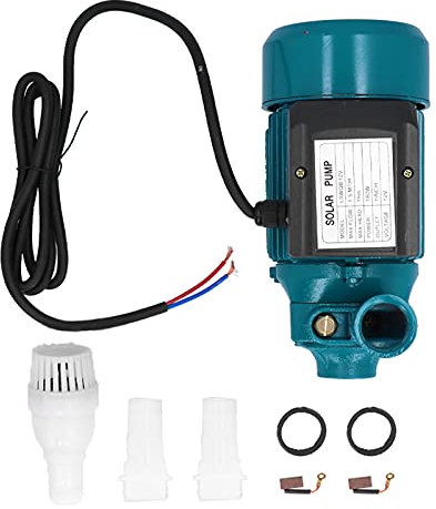 Bomba solar para pozo, DC 12 V 180 W, bomba de motor de impulsor unipolar para riego de jardín, fuente de lago con salida de 1 pulgada y cabezal de 15 m