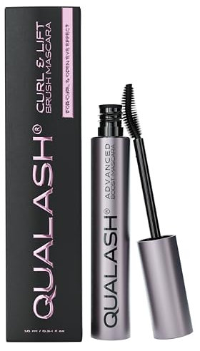 QUALASH® MASCARA – Wimperntusche Schwarz, Black Mascara Curl & Lift Lashes, Extra Lange Wimpern, Vegan, Ohne Klumpen – 10 ml