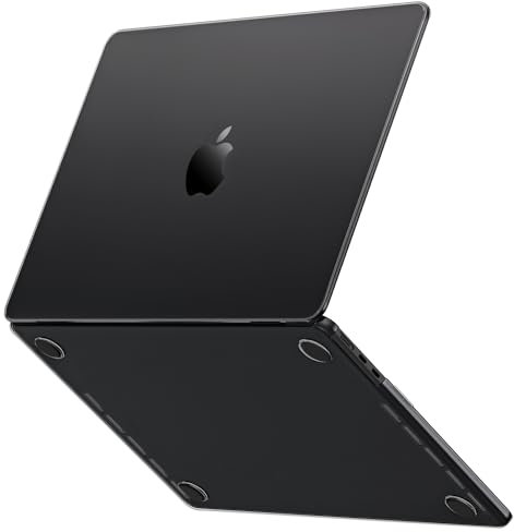 GPXIIZ Hülle Kompatibel mit MacBook Pro 14 Zoll M4 M3 M2 M1 Pro/Max Schutzhülle 2024-2021 A3112 A3185 A3401 A2918 A2992 A2779 A2442, Ultradünne Hartschale Snap Case Cover 14,2, Matt Space Schwarz