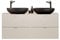 Lomadox DURANGO-56 Double vasque de salle de bain 120 cm en cachemire mat, 4 tiroirs, lavabo en céramique
