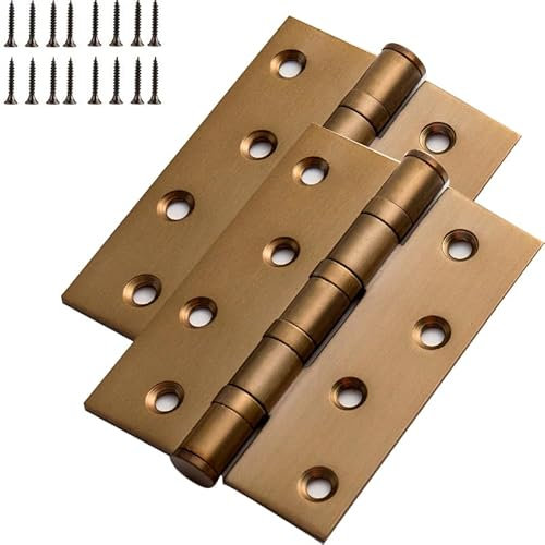 2 Stück Scharniere Edelstahl Schanier mit Schrauben Klappbar Türscharnier für Türen Fenster Schränke Möbelscharniere 100 * 76 * 13mm