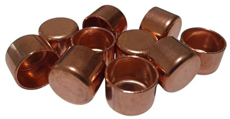 22mm End Feed Stop End - Pack of 10 | Copper Pipe Fittings for Hot, Cold & Central Heating