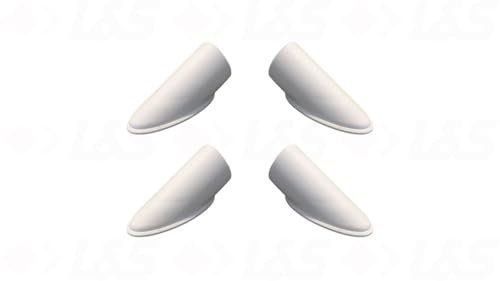 MWH Tischfußkappe 38 x 25 mm 4er Set – Weiß – Ohne Höhenverstellung