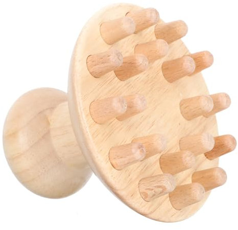 Holibanna 1stück Tragbarer Holzkamm Mit Massagefunktion Akupressurpunkt-massagetool Für Kopfhautpflege Und Haarwachstum Anti- Design Handgefertigter Wellness-kamm