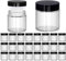 UPBUD 120 ml Clear Glass Jars with Lids - 24 Pack Leakproof Cosmetic Containers with Inner Liners, Wide-Round Smooth Mouth, Sealable for Creams, Lotions, Essential Oils, Body Butter, Travel Samples