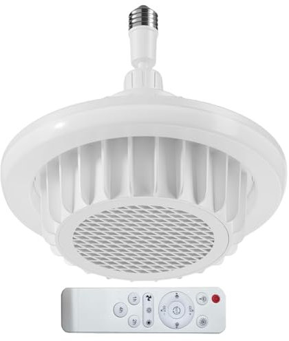 Ocuuer Ceramic Ceiling Fan Remote Control Exhaust Fan with PTC Technology Heater Fan Ceiling Light for Indoor Living Room Bedroom (220v Ivory)