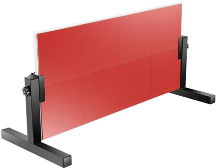 Ping Pong Rebounder 66.5x33.5x2cm Tischtennis Rebound Board Galvanisierung Prozess Tischtennis-Rückprallbrett mit 8 Gummiblöcke T-Förmige Halterungen Verstellbares Design