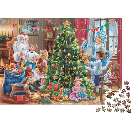 Christmas Puzzle 500 Teile Schwer Puzzle Spielzeug Lernspiel Impossible Herausforderung Spielzeug Für Erwachsene Und Kinder Ab 14 Jahren 500pcs (52x38cm)