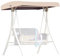 Generisch Hollywoodschaukel Dachbezug 190x120, Oxford-Tuch Ersatzdach Hollywoodschaukel Wasserdicht, Universal Dach für Hollywoodschaukel, Uv-Schutz Sonnendach,Beige