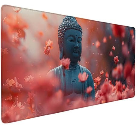 Large Pink Mouse Mat 800x300x3 mm, Waterproof Gaming Mouse Pad Zen Desk Mat with Anti-Slip Rubber Base and Stitched Edges Mousepad Office Accessories for PC, Laptop, Home Office, Gifts -ly250546