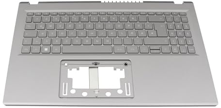 Acer 6BKJ9N7011 Original Tastatur inkl. Topcase DE (deutsch) Silber | mit Backlight für Aspire 5 *A515-48M*