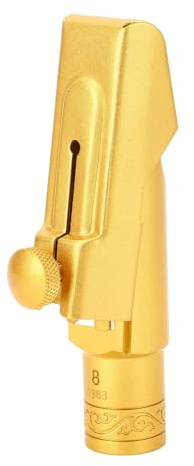 Altsaxophon-Mundstück, 8C, vergoldetes Messing, E-Flat-Altsaxophon-Mundstück, kraftvolles Volumen, satte Tonvariationen, für professionelle Saxophonisten, Anfänger, Messingmaterial