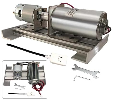 Xuro Generador sin escobillas de imán permanente de 220 V CC for bricolaje, generador de alto voltaje, motor miniatura recargable 775 silencioso con doble rodamiento y doble rodamiento.(A)