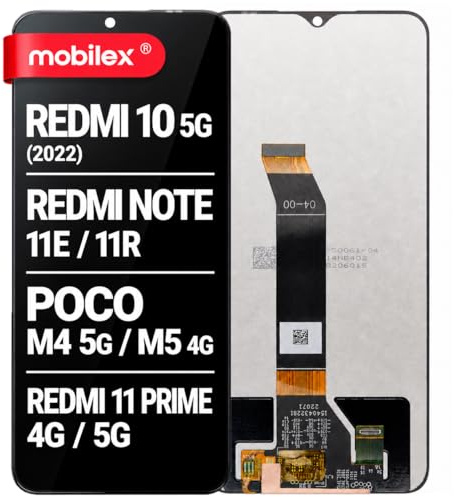 MOBILEX® Pantalla LCD para Xiaomi Redmi 10 5G (2022) / Redmi Note 11E / Redmi Note 11R / POCO M4 5G / M5 4G / Redmi 11 Prime 4G / 5G | Display + Táctil | Resolución original | Sin marco | Repuesto OEM