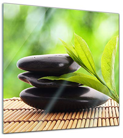 Bilderdepot24 Zen Steine V Tableau en verre Motif pierres, Verre, 20 cm x 20 cm