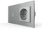 Lichtschalter Steckdose Touchscreen, Glas Touchscreen Grau