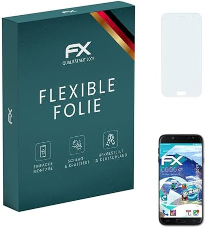 atFoliX Protecteur d'écran compatible avec Samsung Galaxy J5 (2017) Duos Film Protecteur, ultra clair et flexible FX Film Protection d'écran (3X)