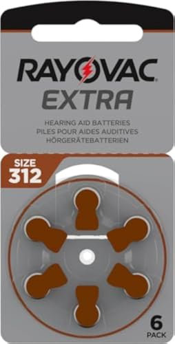 Rayovac 312-RAE 10 x 6 (60) Extra aide auditive avancée type de batterie 312