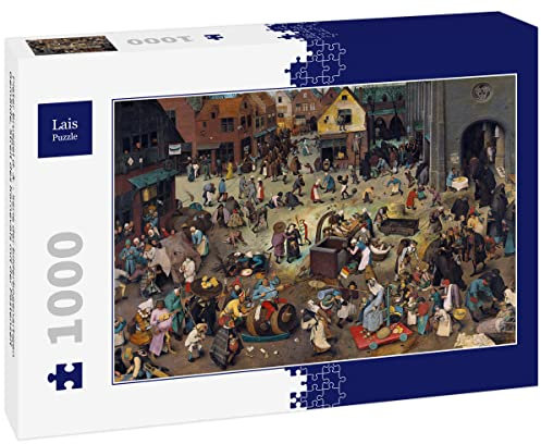 Lais Puzzle Pieter Bruegel d. Ä. - Serie der bilderbogenartigen Gemälde, Streit des Karnevals mit der Fastenzeit 1000 Teile