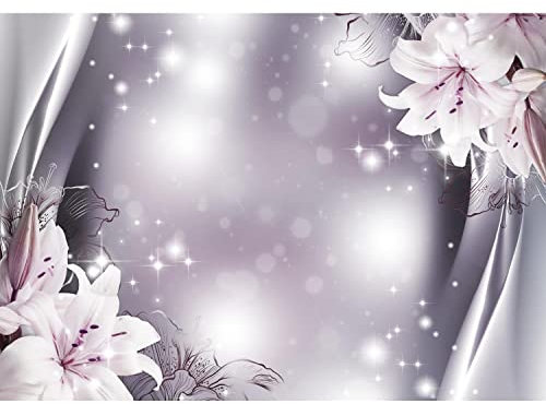 Runa Art Fototapete Blumen Lilien Modern Vlies Wohnzimmer Schlafzimmer - Made in Germany - Violett 9409010a