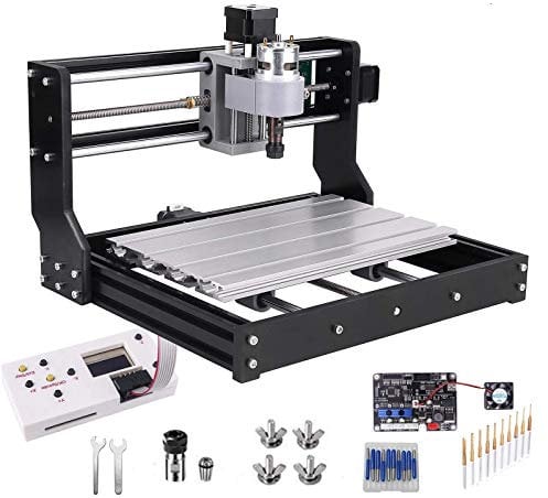 Actualice La CNC 3018 Pro GRBL Control DIY Mini CNC Machine, Mcwdoit Wood Router Engraver Con Controlador Fuera De Línea + 5mm ER11 PCB + 20PCS 3.175MM Router CNC Bits + 4 Juegos CNC Placas