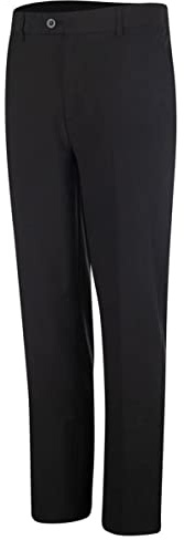 Island GREEN Mens IGPNT1900 Stretch Tapered Trousers - Black - 34L