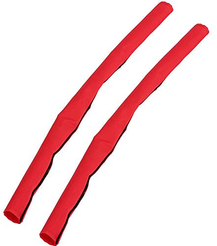 Baby Pushchair Strap Covers Grip Protector Buggy Replacement Handrail Hand Glove Infant Toddler Pram Bumper Stroller Bar Handle Sleeve (2 Pcs Red)