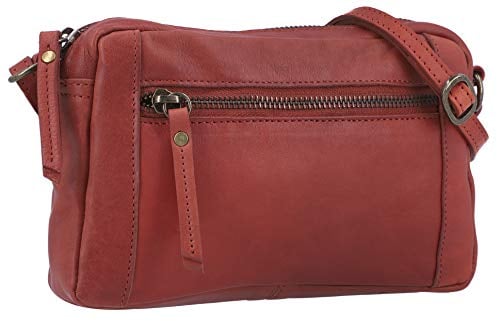 Gusti Handtasche Leder - Dominic Damen Handtasche Schultertasche Partytasche Festivaltasche Ledertasche Vintage Braun Leder
