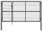 vidaXL Gartentor mit Pfosten Gartentür Zauntor Gartenpforte Zauntür Hoftor Gartenzaun Pforte Metalltor Hoftür Tor Stahl 350x140cm Anthrazit