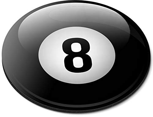 Lucky 8 Ball Pool Snooker - Flexible Round 5mm Rubber Mouse Mat Pad Office Home Novelty Printed Desk Accessory 4707